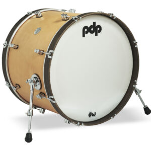 PDP Concept Classic 16" x 22" Natural Stain Kick Drum with Walnut Stain Hoops