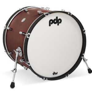 PDP Concept Classic 16" x 22" Ox Blood Stain Kick Drum with Ebony Stain Hoops