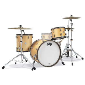 Concept Classic Series 3-Piece Maple Shell Pack, Natural w/ Walnut Hoops - 22in Kick