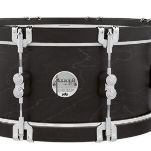 Concept Classic 6.5" x 14" Ebony Stain Snare with Ebony Stain Wood Hoops - Ebony