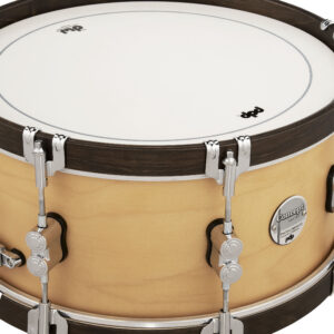 Concept Classic 6.5" x 14" Natural Stain Snare with Walnut Stain Wood Hoops