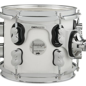 PDP Concept Maple 7" x 8" Suspended Tom Pearlescent White Lacquer with Chrome Hardware