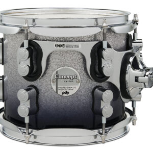 PDP Concept Maple 7" x 8" Suspended Tom Silver to Black Fade Lacquer with Chrome Hardware