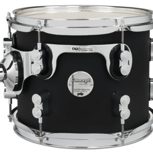 PDP Concept Maple 8" x 10" Suspended Tom Satin Black Finish Ply with Chrome Hardware