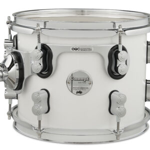 PDP Concept Maple 8" x 10" Suspended Tom Pearlescent White Lacquer with Chrome Hardware