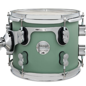 PDP Concept Maple 8" x 10" Suspended Tom Satin Seafoam Finish Ply with Chrome Hardware