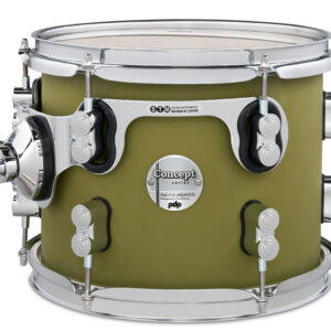PDP Concept Maple 8" x 10" Suspended Tom Satin Olive Finish Ply with Chrome Hardware