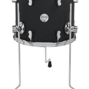 PDP Concept Maple 12" x 14" Floor Tom Satin Black Finish Ply with Chrome Hardware