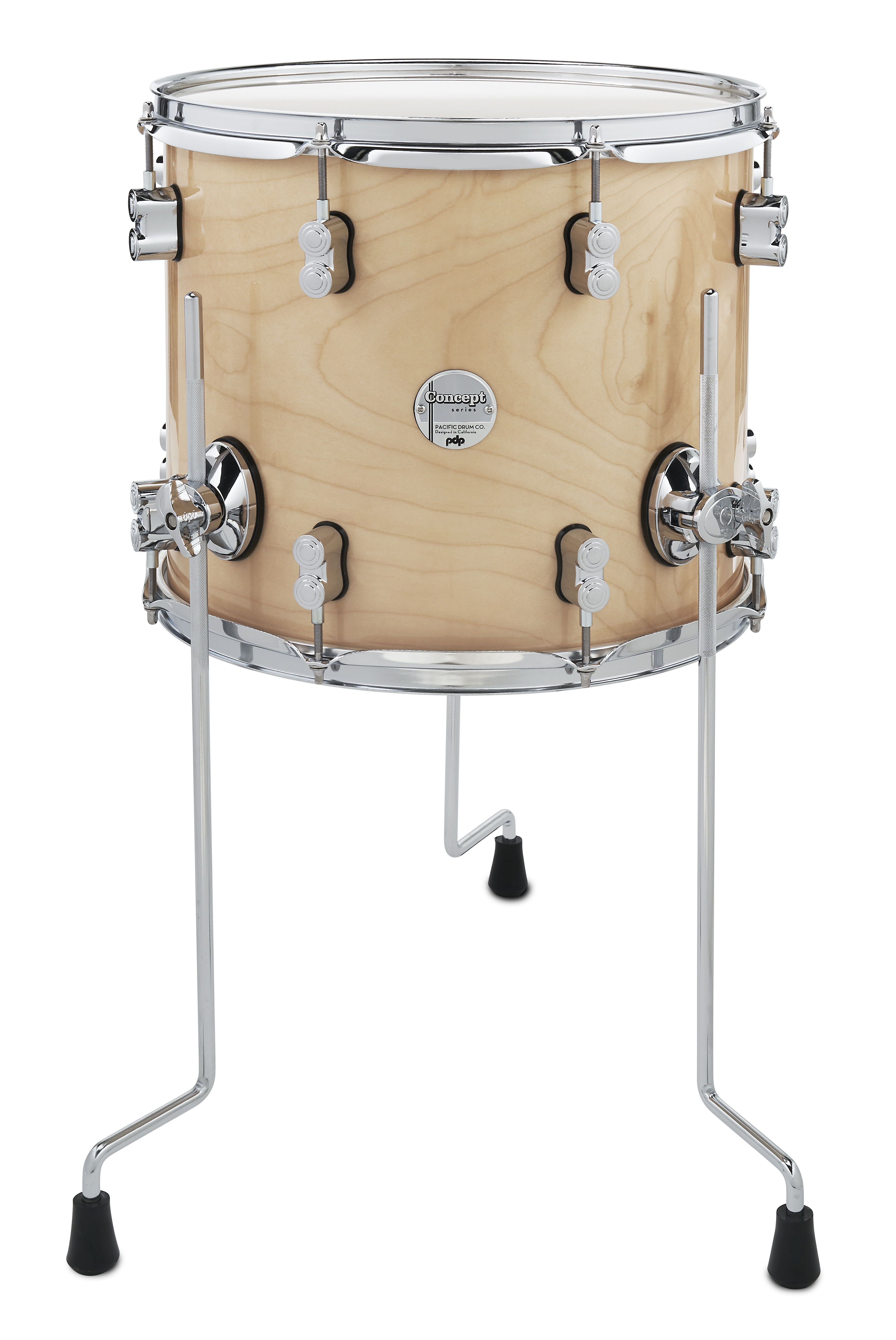 PDP Concept Maple 12" x 14" Floor Tom Natural Lacquer with Chrome Hardware