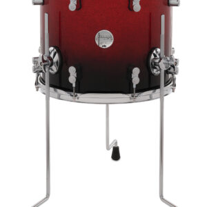 PDP Concept Maple 12" x 14" Floor Tom Red to Black Fade Lacquer with Chrome Hardware