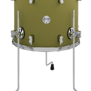 PDP Concept Maple 14" x 16" Floor Tom Satin Olive Finish Ply with Chrome Hardware