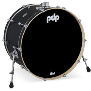 PDP Concept Series Maple Bass Drum, 14" x 24", Satin Black Finish Ply w/ Chrome Hardware