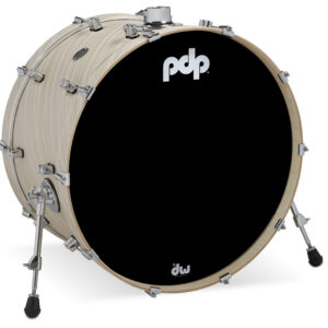 PDP Concept Series Maple Bass Drum, 14" x 24", Twisted Ivory Finish Ply w/ Chrome Hardware