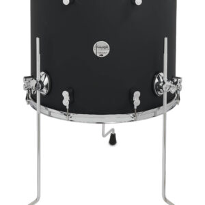 PDP Concept Maple 16" x 18" Floor Tom Satin Black Finish Ply with Chrome Hardware