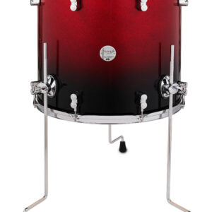 PDP Concept Maple 16" x 18" Floor Tom Red to Black Fade Lacquer with Chrome Hardware