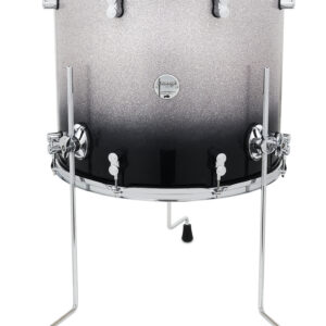 PDP Concept Maple 16" x 18" Floor Tom Silver to Black Fade Lacquer with Chrome Hardware