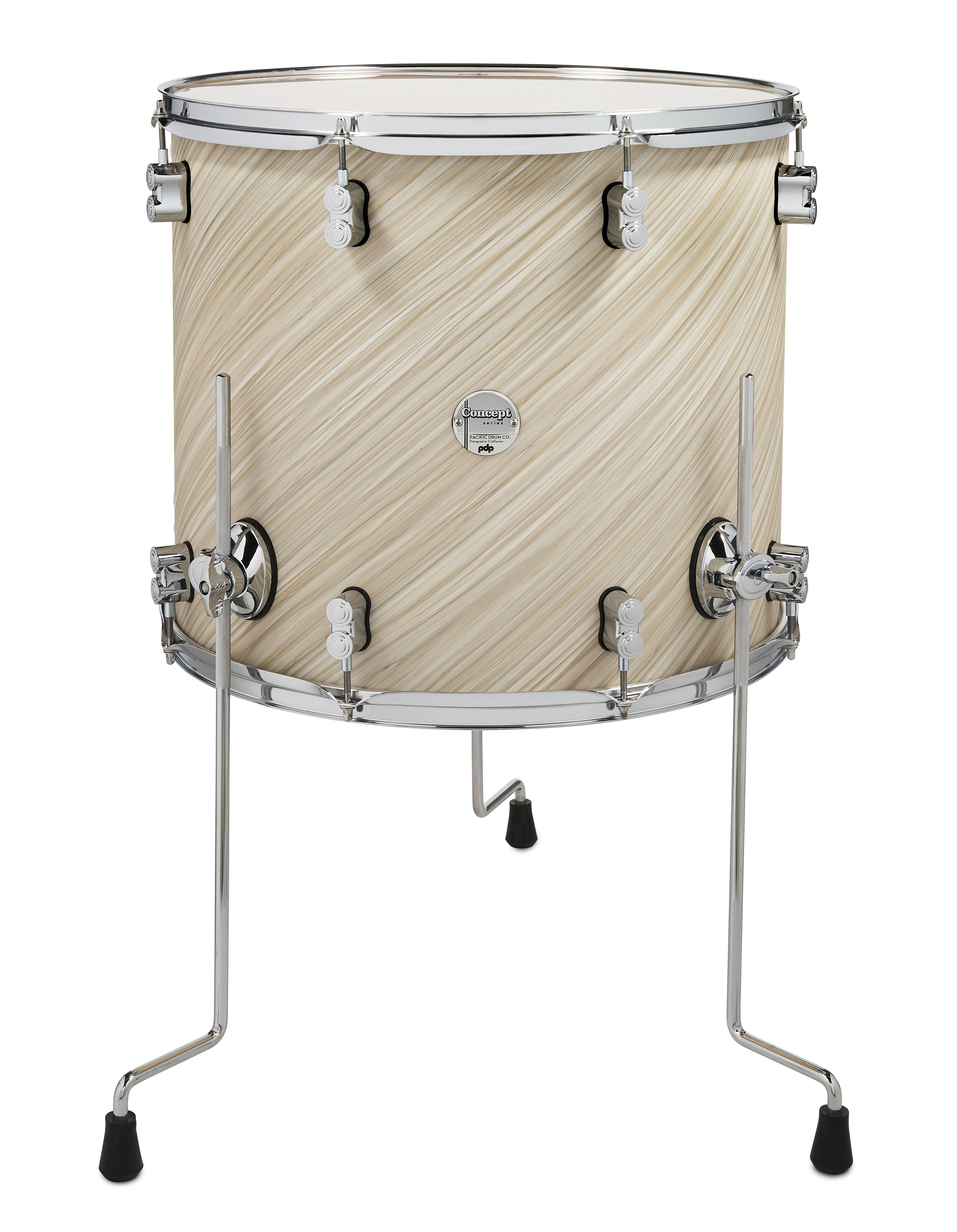 PDP Concept Maple 16" x 18" Floor Tom Twisted Ivory Finish Ply with Chrome Hardware