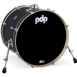 PDP Concept Series Maple Bass Drum, 16" x 20", Satin Black w/ Chrome Hardware
