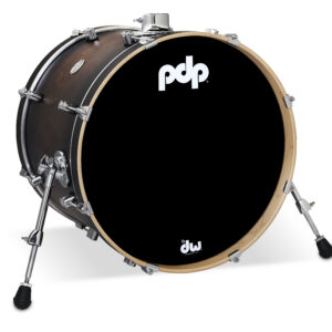PDP Concept Series Maple Bass Drum, 16" x 20", Satin Charcoal Burst w/ Chrome Hardware