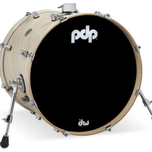 PDP Concept Series Maple Bass Drum, 16" x 20", Twisted White Ivory Finish Ply w/ Chrome Hardware