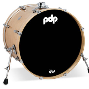 PDP Concept Series Maple Bass Drum, 18" x 22", Natural Lacquer w/ Chrome Hardware