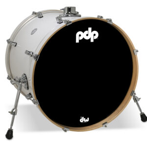 PDP Concept Series Maple Bass Drum, 18" x 22", Pearlescent White Lacquer w/ Chrome Hardware