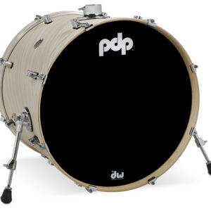 PDP Concept Series Maple Bass Drum, 18" x 22", Twisted Ivory Finish Ply w/ Chrome Hardware