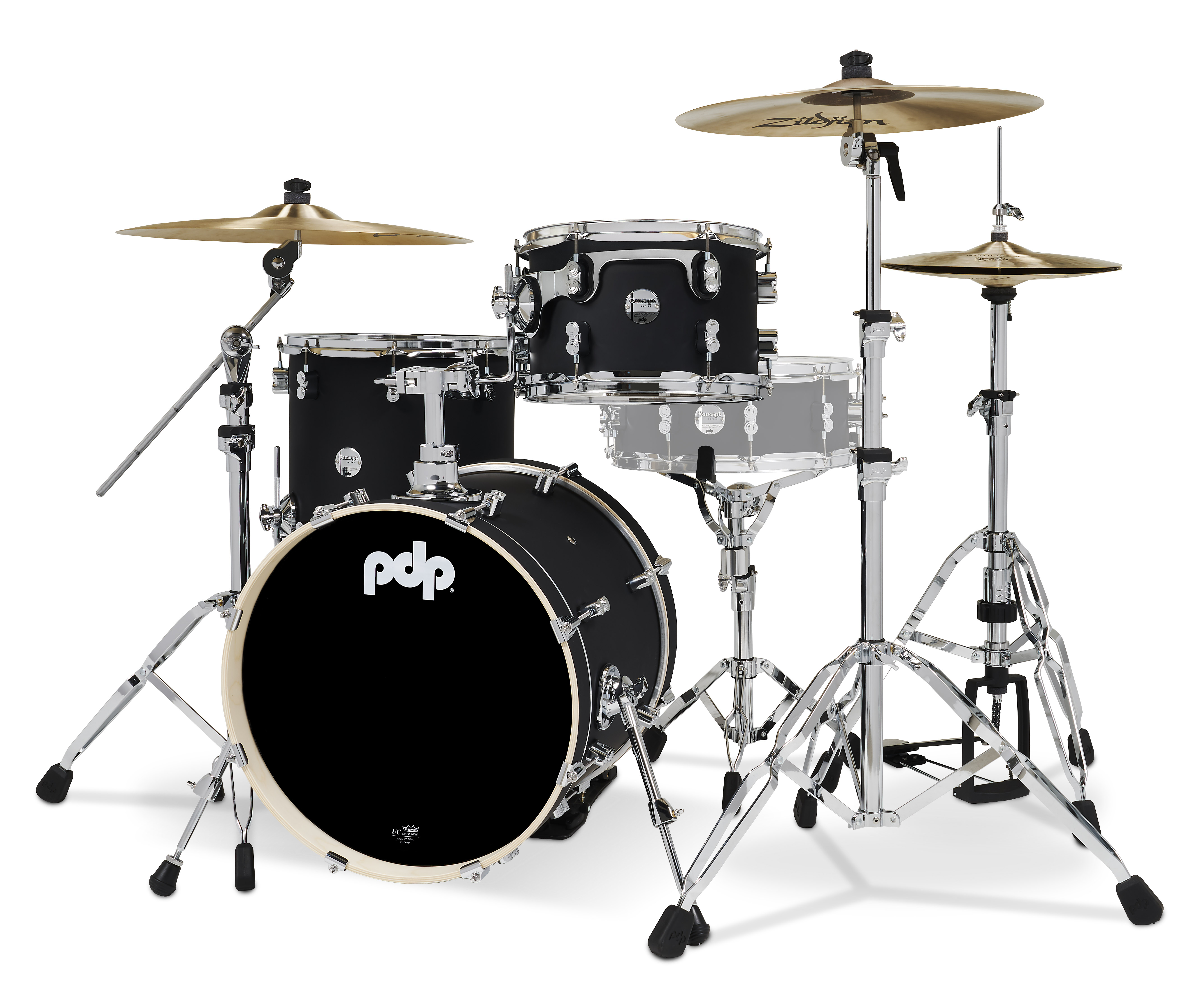 Concept Maple Series 3-Piece Bop Shell Pack, Satin Black - Image 2