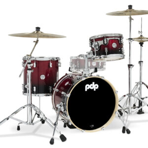 Concept Maple Series 3-Piece Bop Shell Pack, Red/Black Fade Lacquer