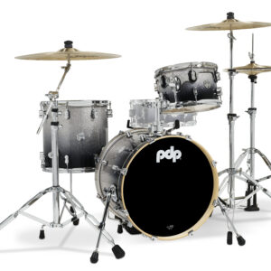Concept Maple Series 3-Piece Bop Shell Pack, Silver/Black Fade Lacquer