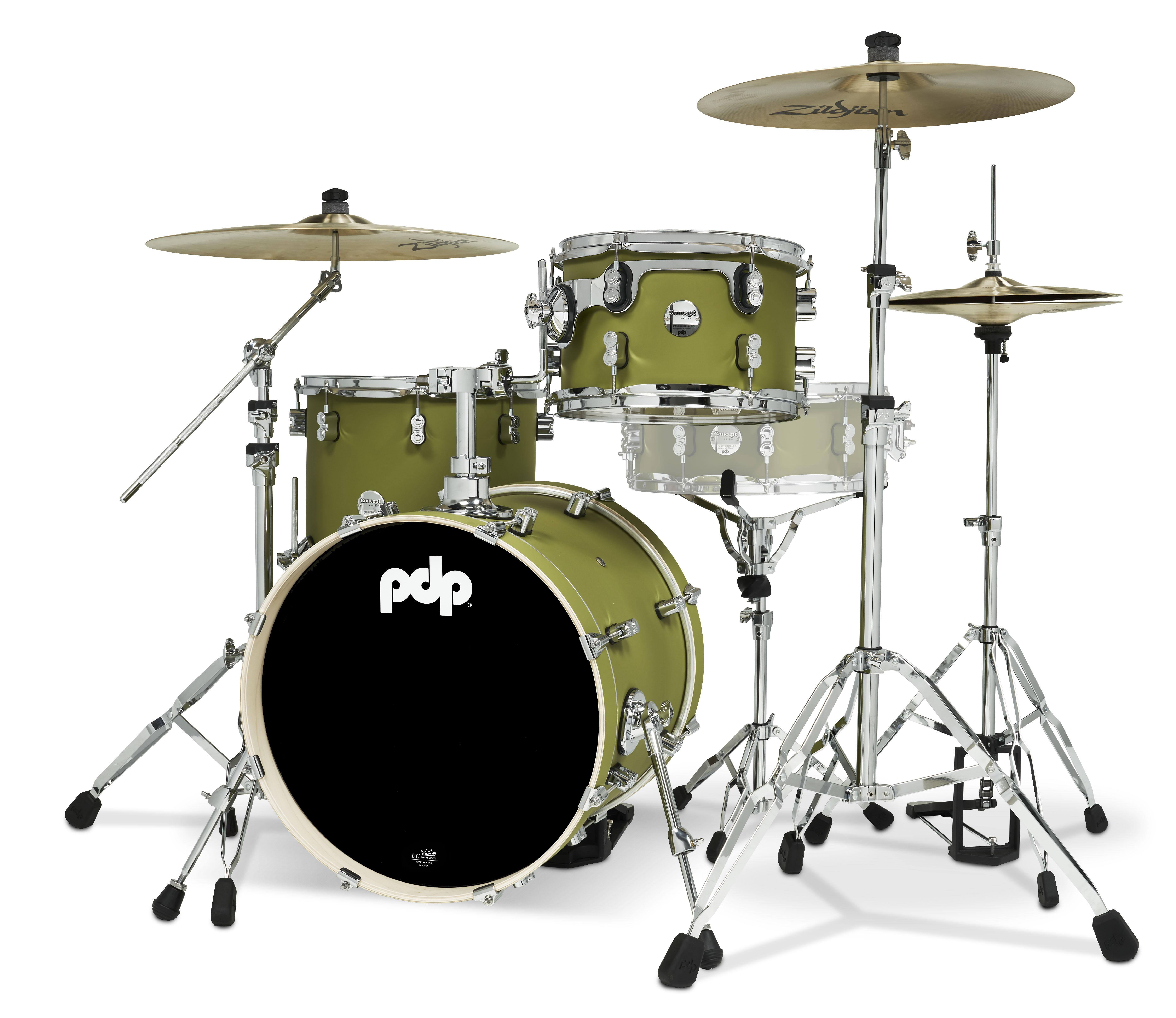 Concept Maple Series 3-Piece Bop Shell Pack, Satin Olive - Image 2