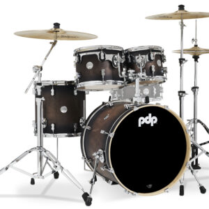 PDP Concept Maple 4-Piece Fusion Shell Pack, Satin Charcoal Burst