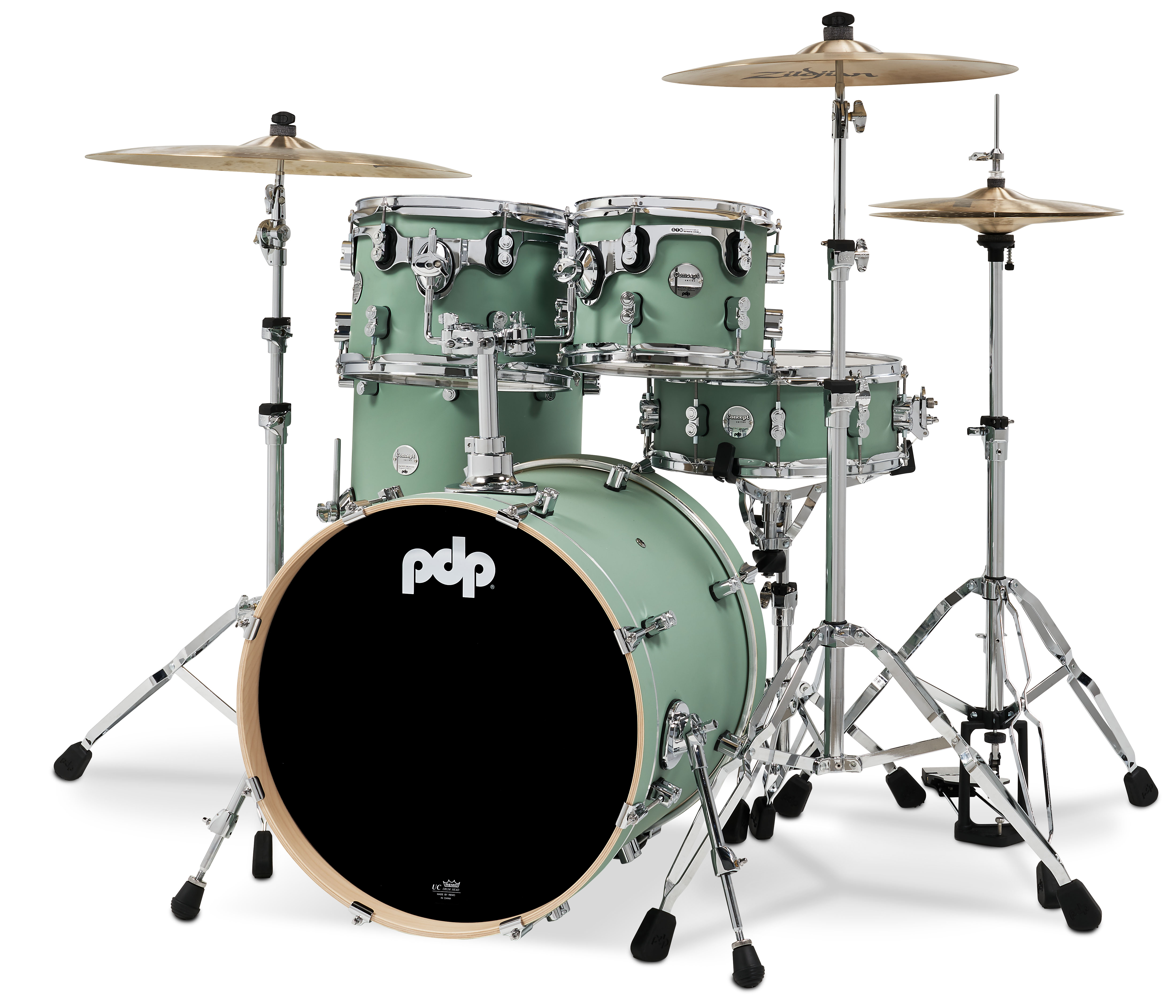 PDP Concept Maple 4-Piece Fusion Shell Pack, Satin Seafoam - Image 2