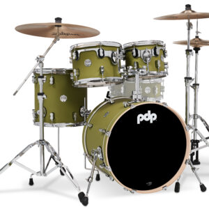 PDP Concept Maple 4-Piece Fusion Shell Pack, Satin Olive