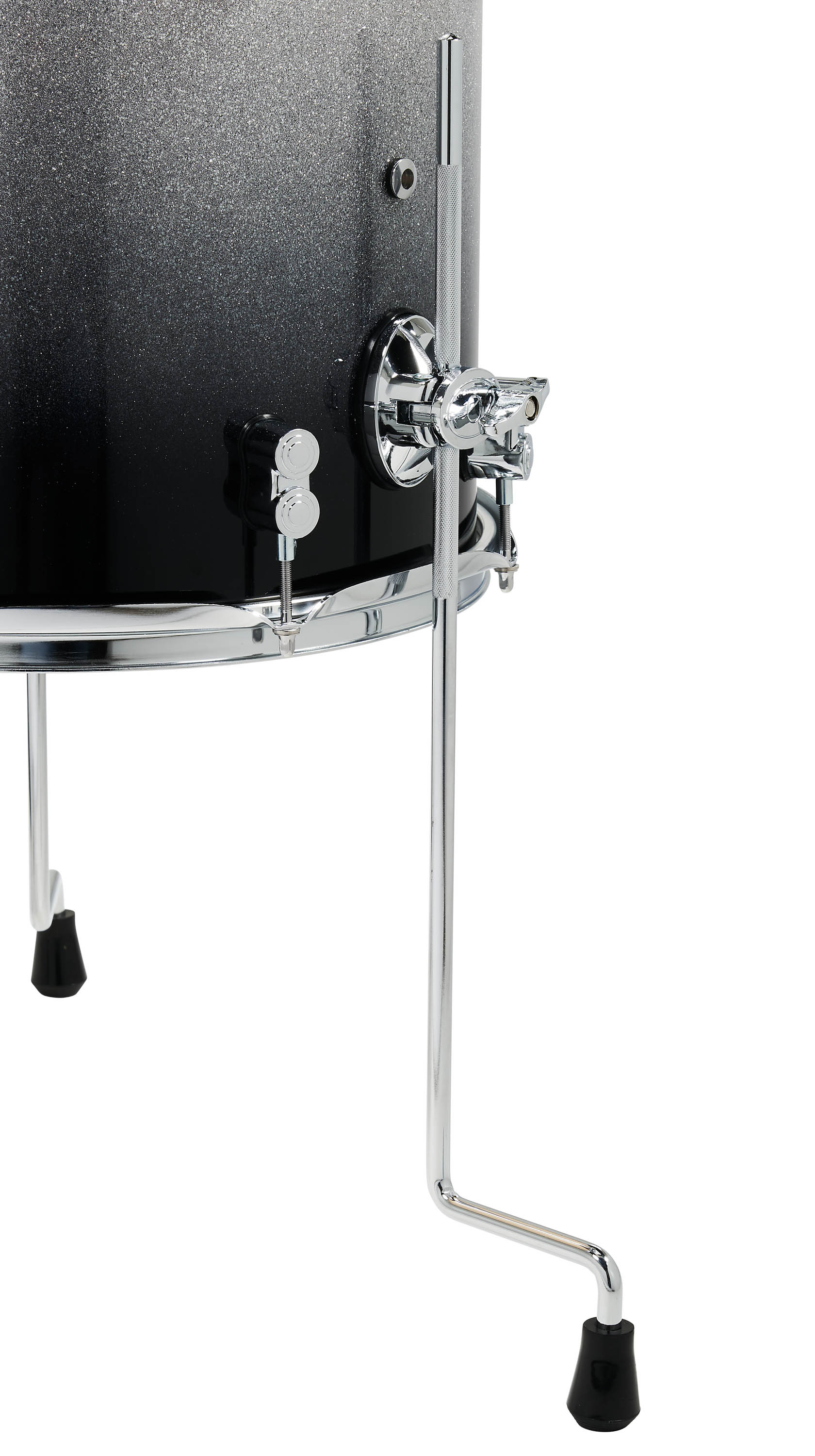 PDP Concept Maple 5-Piece Shell Pack, Silver to Black Fade Lacquer w/ Chrome Hardware; 8x10, 9x12, 14x16, 18x22, 5.5x14 - Image 5