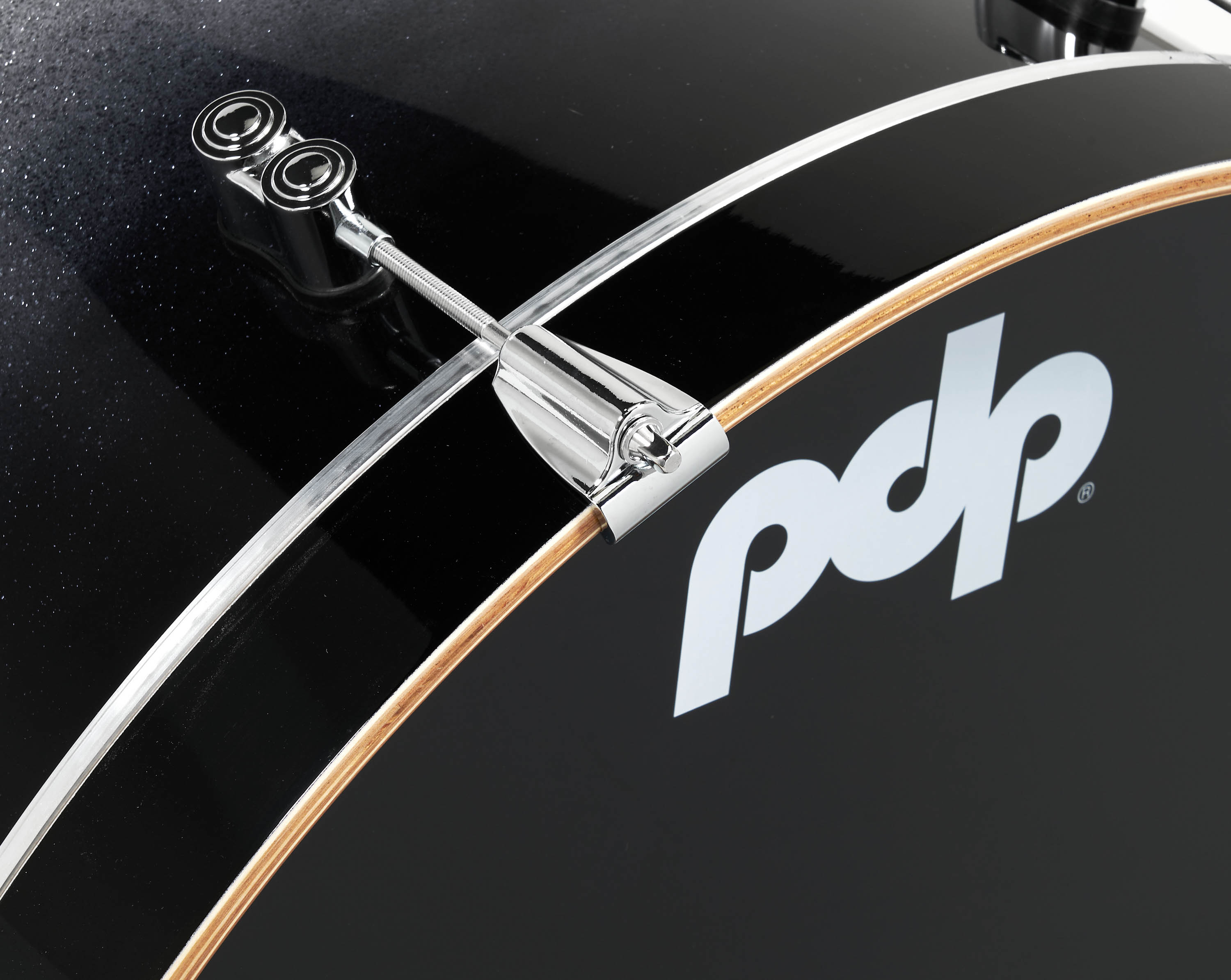 PDP Concept Maple 5-Piece Shell Pack, Silver to Black Fade Lacquer w/ Chrome Hardware; 8x10, 9x12, 14x16, 18x22, 5.5x14 - Image 6