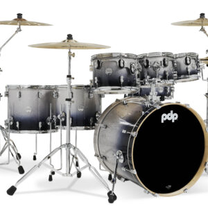 PDP Concept Series 7-Piece Maple Shell Pack, Silver to Black Fade Lacquer