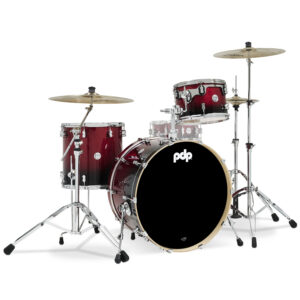 Concept Maple Series 3-Piece Rock Shell Pack, Red/Black Fade Lacquer