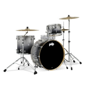 Concept Maple Series 3-Piece Rock Shell Pack, Silver/Black Fade Lacquer