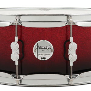 Concept Maple 5.5" x 14" Red to Black Fade Lacquer Snare