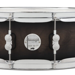 Concept Maple 5.5" x 14" Satin Charcoal Burst Lacquer Snare