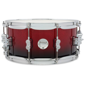 Concept Maple 6.5" x 14" Red to Black Fade Lacquer Snare