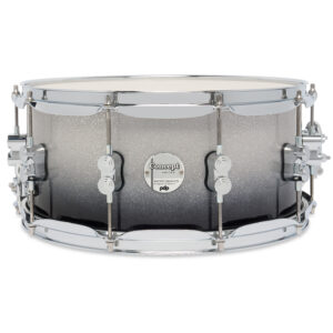 Concept Maple 6.5" x 14" Silver to Black Sparkle Fade Lacquer Snare