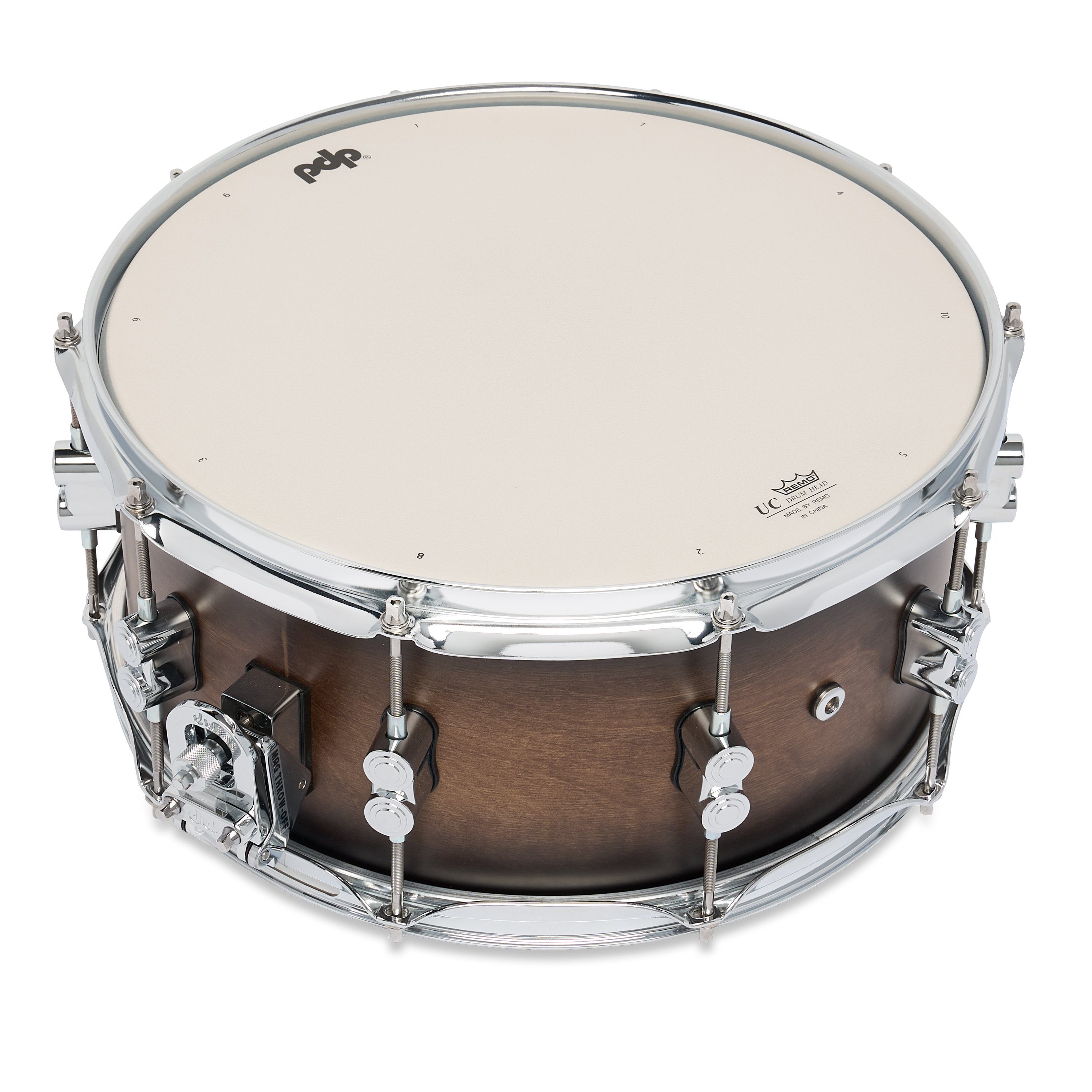 Concept Maple 6.5" x 14" Satin Charcoal Burst Lacquer Snare - Image 4
