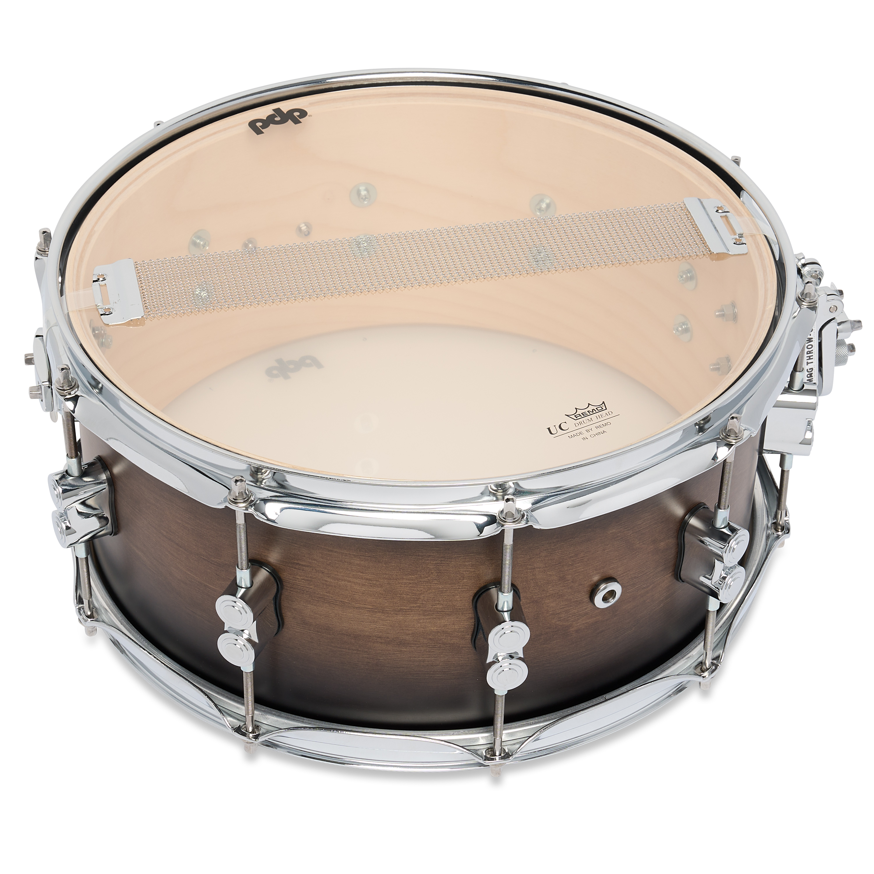 Concept Maple 6.5" x 14" Satin Charcoal Burst Lacquer Snare - Image 5