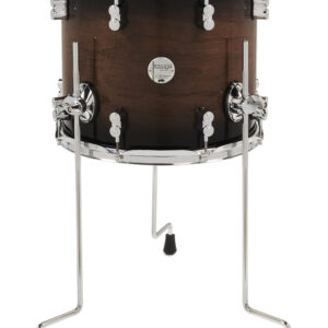 PDP Concept Series Maple Exotic Floor Tom, 12" x 14", Walnut to Charcoal Burst w/ Chrome Hardware
