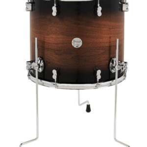 PDP Concept Series Maple Exotic Floor Tom, 16" x 18", Walnut to Charcoal Burst w/ Chrome Hardware