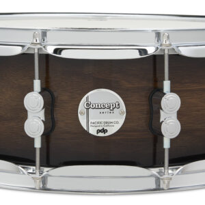Concept Maple Exotic 5.5" x 14" Walnut to Charcoal Burst Lacquer Snare