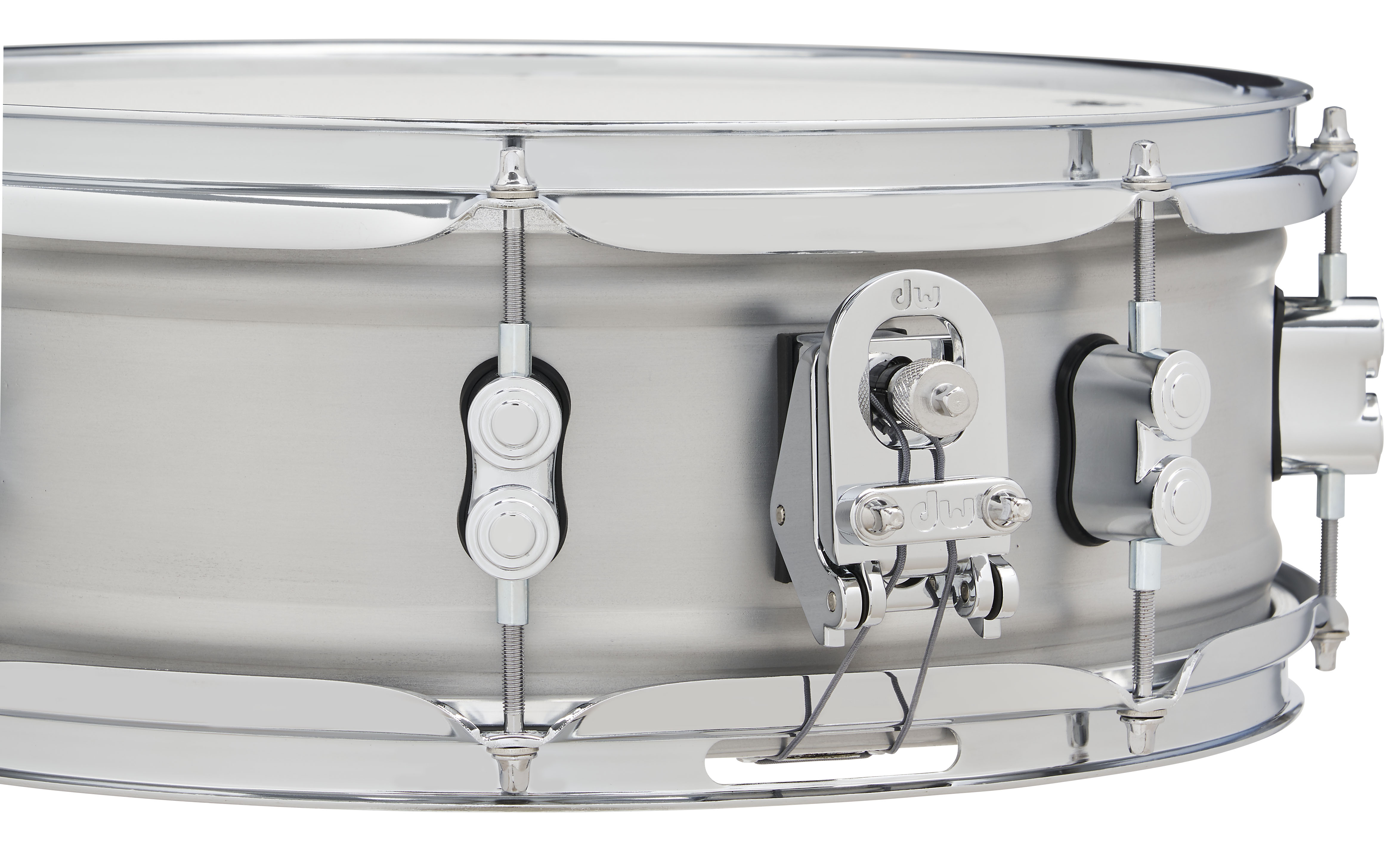 Concept Series 5" x 14" 1.2mm Natural Satin Brushed Aluminum Snare - Image 2