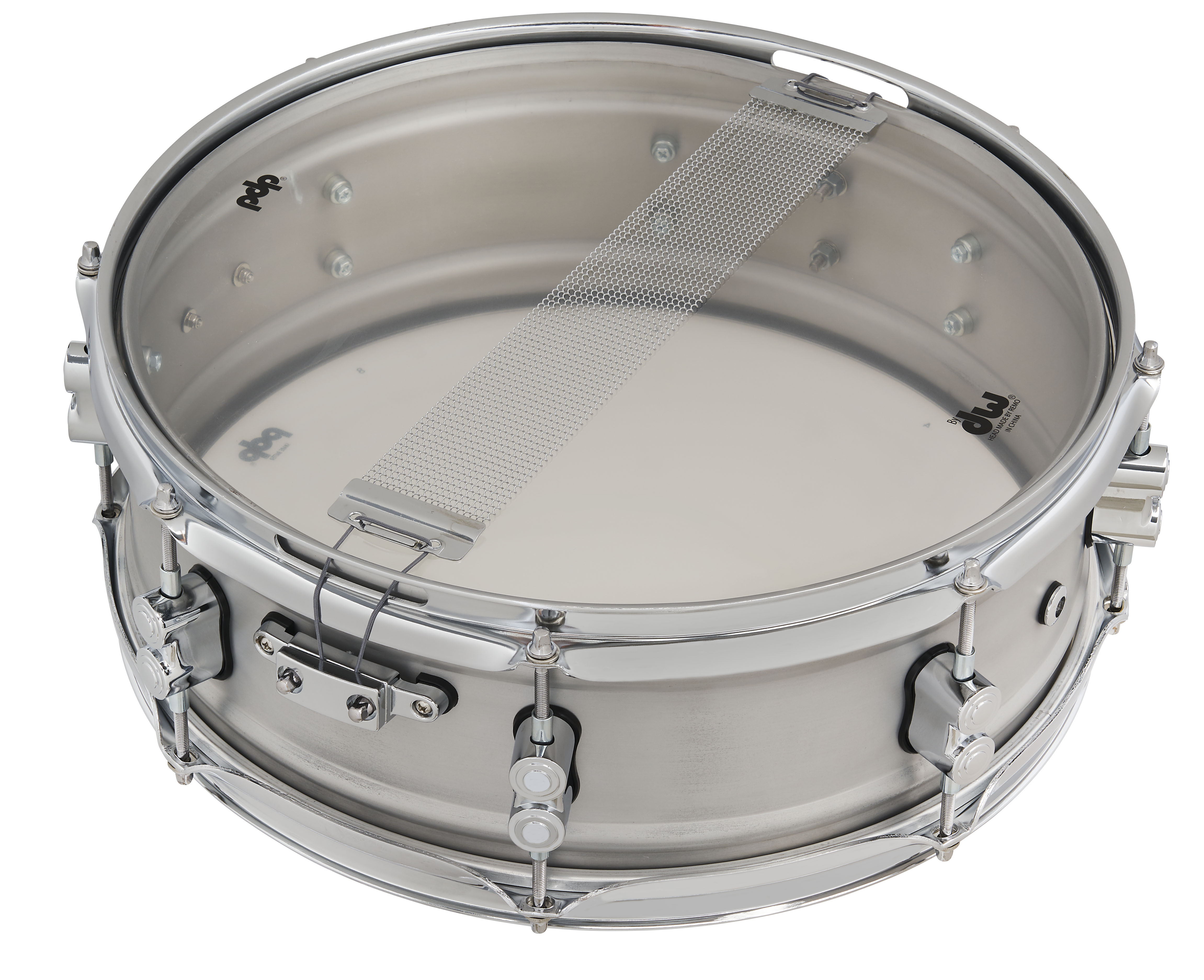 Concept Series 5" x 14" 1.2mm Natural Satin Brushed Aluminum Snare - Image 6